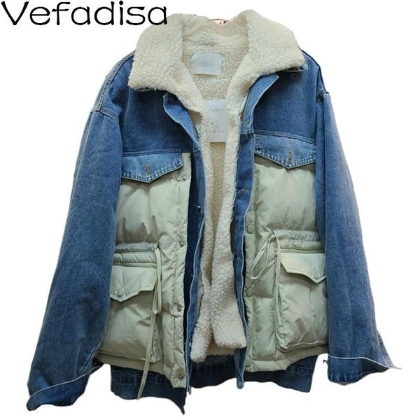 women's down & parkas vefadisa beige black denim spliced women parka 2021 winter thick warm detachable cashmere liner patchwork casual
women's down & parkas vefadisa beige black denim spliced women parka 2021 winter thick warm detachable cashmere liner patchwork casual