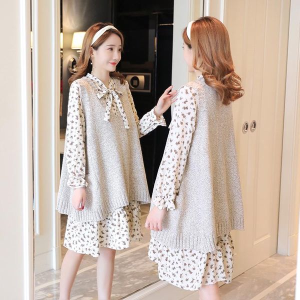 2021 spring maternity dress fashion printed long sleeve bow collar pregnancy beach dress cute ruffle pregnant woman floral, White
2021 spring maternity dress fashion printed long sleeve bow collar pregnancy beach dress cute ruffle pregnant woman floral, White