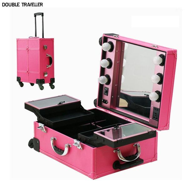 cosmetic bags & cases 2021 trolley case,travel makeup luggage bag, beauty toolbox on light,travel rolling suitcase wheel, professional1
cosmetic bags & cases 2021 trolley case,travel makeup luggage bag, beauty toolbox on light,travel rolling suitcase wheel, professional1