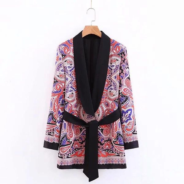 retro placement print women sashes suit coat casual lady long sleeve jacket fashion streetwear loose outerwear c611, Black;brown
retro placement print women sashes suit coat casual lady long sleeve jacket fashion streetwear loose outerwear c611, Black;brown