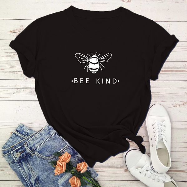 new women's foreign trade european and american printing bee t-shirt women's round neck cotton short sleeve top, White
new women's foreign trade european and american printing bee t-shirt women's round neck cotton short sleeve top, White