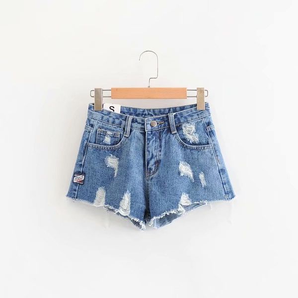 q0272 - korean women's dress 2020 summer new high waisted skinny patched denim shorts, Blue
q0272 - korean women's dress 2020 summer new high waisted skinny patched denim shorts, Blue