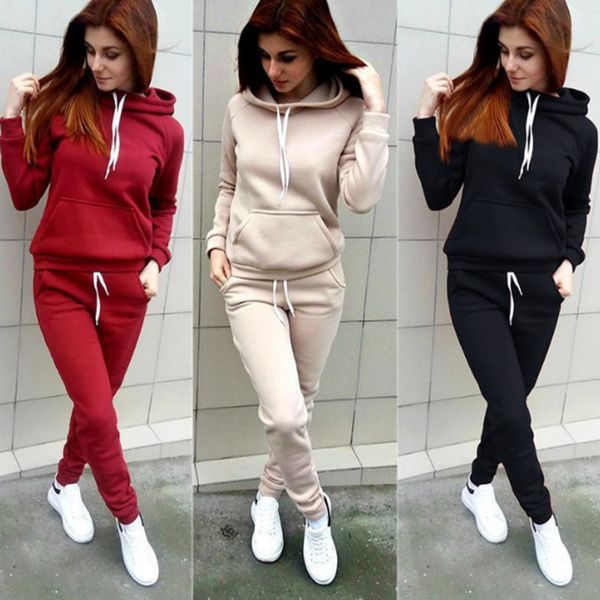 women tracksuits two pieces set solid colour sweater fleece hooded outfits ladies new fahsion autumn winter sportwear 2020 p899, Gray
women tracksuits two pieces set solid colour sweater fleece hooded outfits ladies new fahsion autumn winter sportwear 2020 p899, Gray