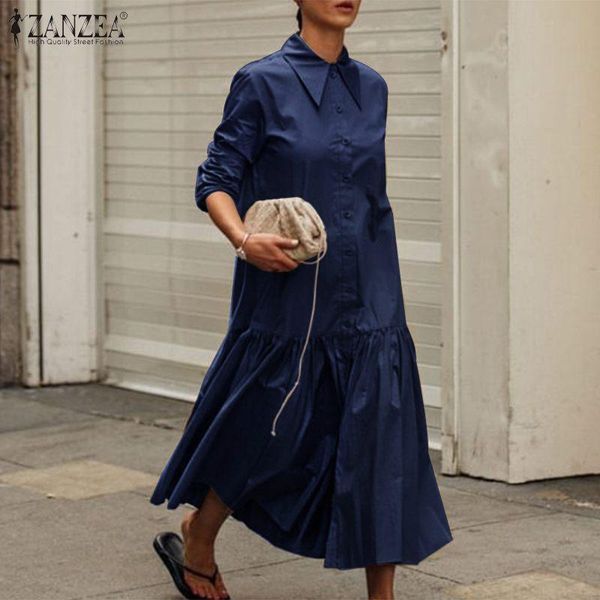 casual dresses zanzea streetwear ruffle vestidos a line lapel robe femme female solid kaftan womens work long shirt dress oversized, Black;gray
casual dresses zanzea streetwear ruffle vestidos a line lapel robe femme female solid kaftan womens work long shirt dress oversized, Black;gray