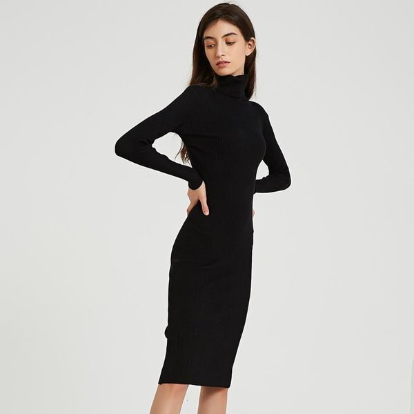 wixra autumn winter turtleneck knee-length solid sweater dress women knit long sleeve women's slim midi dresses bodycon 201102, Black;gray
wixra autumn winter turtleneck knee-length solid sweater dress women knit long sleeve women's slim midi dresses bodycon 201102, Black;gray