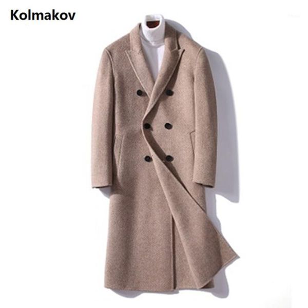 2019 winter new men's long double side wool coat turndown collar casual woolen overcoat double breasted trenchcoat1, Black
2019 winter new men's long double side wool coat turndown collar casual woolen overcoat double breasted trenchcoat1, Black