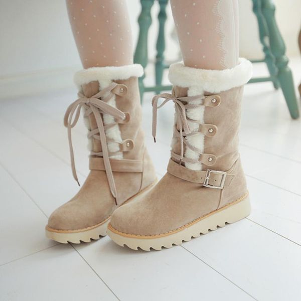 warm snow boots women winter shoes flats mid-calf boots female winter lady platforms fur plush lace up shoes woman, Black
warm snow boots women winter shoes flats mid-calf boots female winter lady platforms fur plush lace up shoes woman, Black