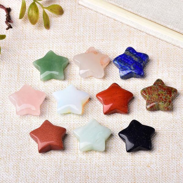 1pc natural quartz star decoration stone crafts rose quartz opal lazuli pentagram energy healing crystal diy gift l jllujm, Black 
1pc natural quartz star decoration stone crafts rose quartz opal lazuli pentagram energy healing crystal diy gift l jllujm, Black