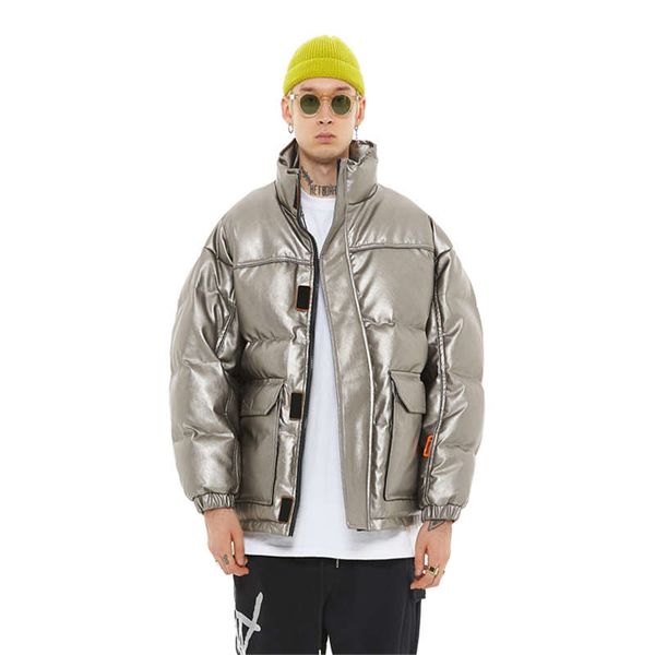 retro fashion washed pu leather men's thick warm cotton jacket stand-up collar handsome winter coat casual style black champagne size m, Black;brown
retro fashion washed pu leather men's thick warm cotton jacket stand-up collar handsome winter coat casual style black champagne size m, Black;brown