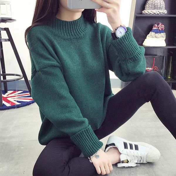women's sweaters bigsweety vintage women and pullovers solid slim elastic turtleneck knit sueter mujer, White;black
women's sweaters bigsweety vintage women and pullovers solid slim elastic turtleneck knit sueter mujer, White;black
