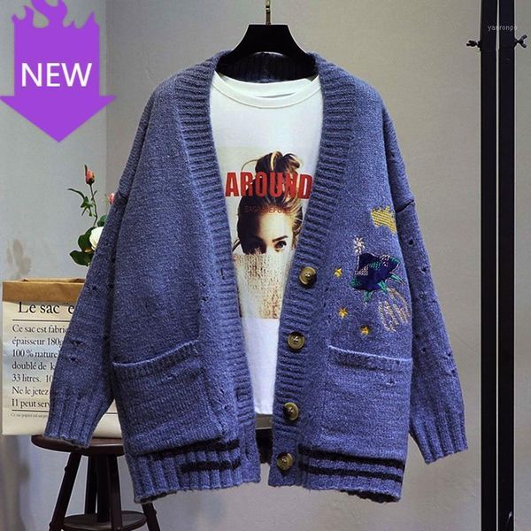women harajuku loose elegant v neck women sweater coat winter knitted cardigan mujer 2020 cartoon embroidery oversize cardigans1, White
women harajuku loose elegant v neck women sweater coat winter knitted cardigan mujer 2020 cartoon embroidery oversize cardigans1, White
