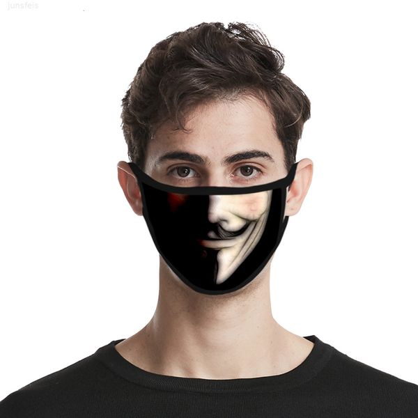 black face clown cotton party mask 3d printed ice silk cloth men and women protective masks
black face clown cotton party mask 3d printed ice silk cloth men and women protective masks