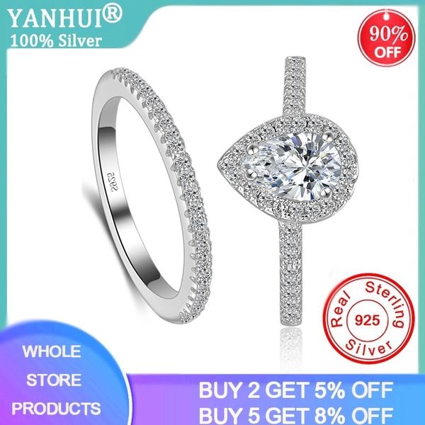 yanhui women's 2pcs silver rings set teardrop cubic zircon engagement ring silver 925 jewelry wedding bands rings set xr037 201006, Golden;silver
yanhui women's 2pcs silver rings set teardrop cubic zircon engagement ring silver 925 jewelry wedding bands rings set xr037 201006, Golden;silver