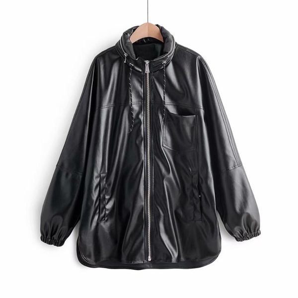 women's leather & faux 2021 autumn women black slim cool lady jackets sweet female zipper femme outwear coat hat detachable
women's leather & faux 2021 autumn women black slim cool lady jackets sweet female zipper femme outwear coat hat detachable