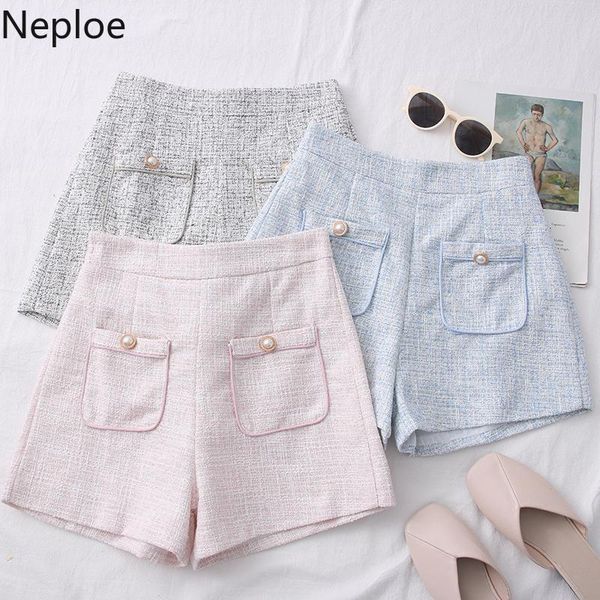 women's shorts neploe tweed double pockets high waist 2021 korean elegant short femme wide leg women 4d252, White;black
women's shorts neploe tweed double pockets high waist 2021 korean elegant short femme wide leg women 4d252, White;black