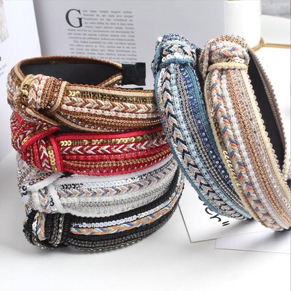 fashion women headband center knot bohemia hairband casual shining sequins individuality hair accessories, Silver
fashion women headband center knot bohemia hairband casual shining sequins individuality hair accessories, Silver