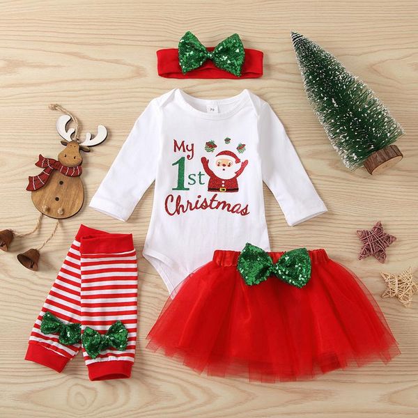 toddler girls clothes newborn baby girls christmas outfits romper skirt hairband leg warmer 4pcs baby's set children clothing, White
toddler girls clothes newborn baby girls christmas outfits romper skirt hairband leg warmer 4pcs baby's set children clothing, White