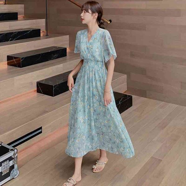 summer women ruffled short-sleeved chiffon dress v-neck high waist backless floral print beach midi dresses, Black;gray
summer women ruffled short-sleeved chiffon dress v-neck high waist backless floral print beach midi dresses, Black;gray
