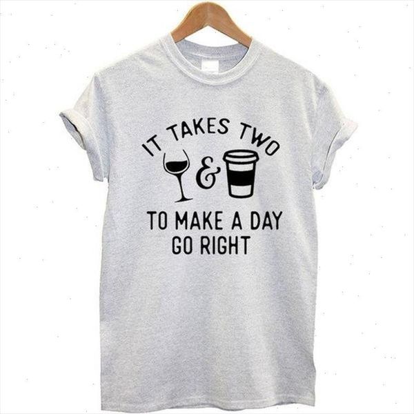 it takes two to make a day go right women tshirt cotton casual funny t shirt lady yong girl tee high, White
it takes two to make a day go right women tshirt cotton casual funny t shirt lady yong girl tee high, White