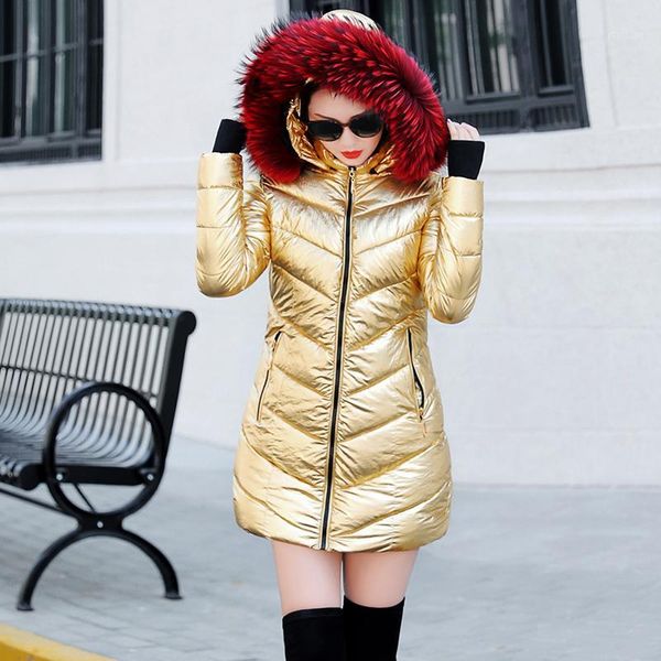 glossy winter jacket women long parka warm thicken slim female jackets hooded with false fur oversize korean style warm coat1, Black
glossy winter jacket women long parka warm thicken slim female jackets hooded with false fur oversize korean style warm coat1, Black