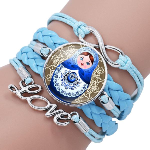 charm bracelets russian matryoshka babushka nesting dolls picture glass cabochon leather bracelet bangle for girls, Golden;silver
charm bracelets russian matryoshka babushka nesting dolls picture glass cabochon leather bracelet bangle for girls, Golden;silver
