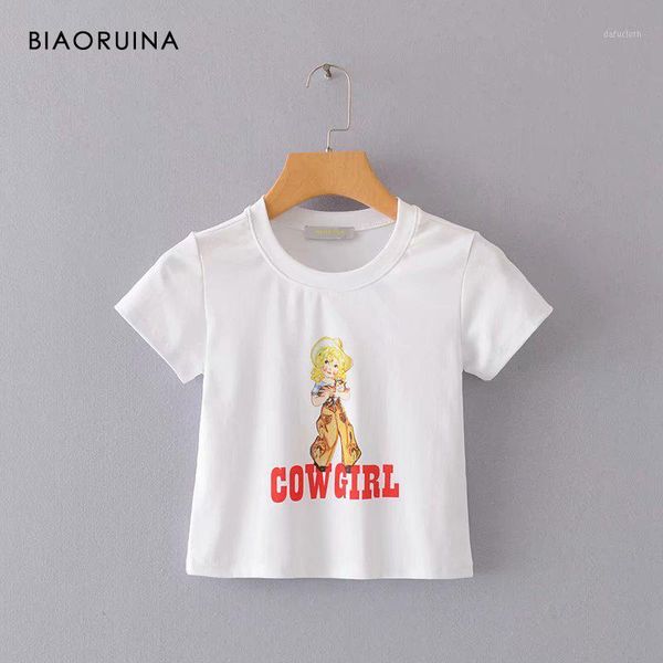 biaoruina women's character print slim white cotton t-shirt short sleeve summer o-neck casual crop for girls fashion tee1
biaoruina women's character print slim white cotton t-shirt short sleeve summer o-neck casual crop for girls fashion tee1