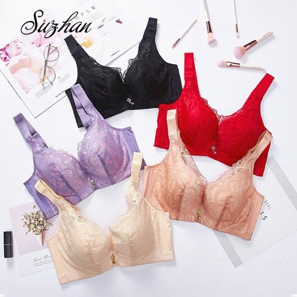 suzhan plus size women bra push up bralette 3/4 cup lace brasier mujer thin oversized cotton bras1, Red;black
suzhan plus size women bra push up bralette 3/4 cup lace brasier mujer thin oversized cotton bras1, Red;black