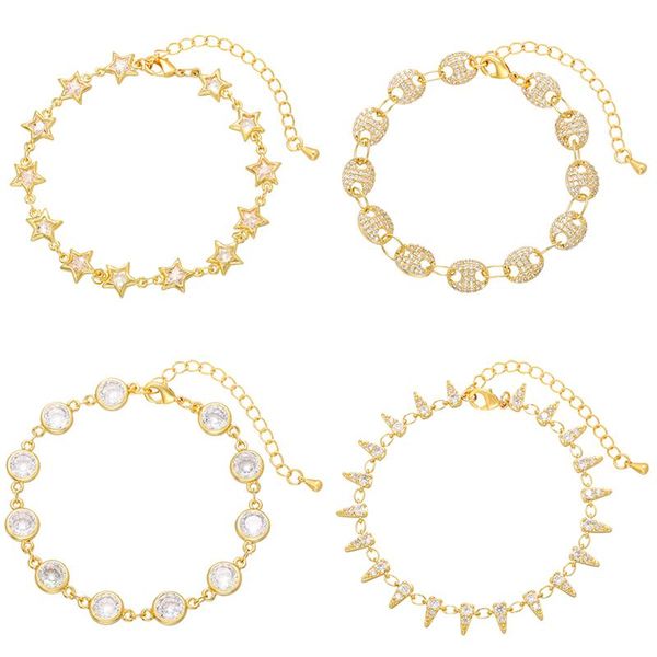 link, chain zhukou 2021 gold color women bracelets jewelry cz crystal star/pig nose for couple bracelet gift model:vl70, Black
link, chain zhukou 2021 gold color women bracelets jewelry cz crystal star/pig nose for couple bracelet gift model:vl70, Black