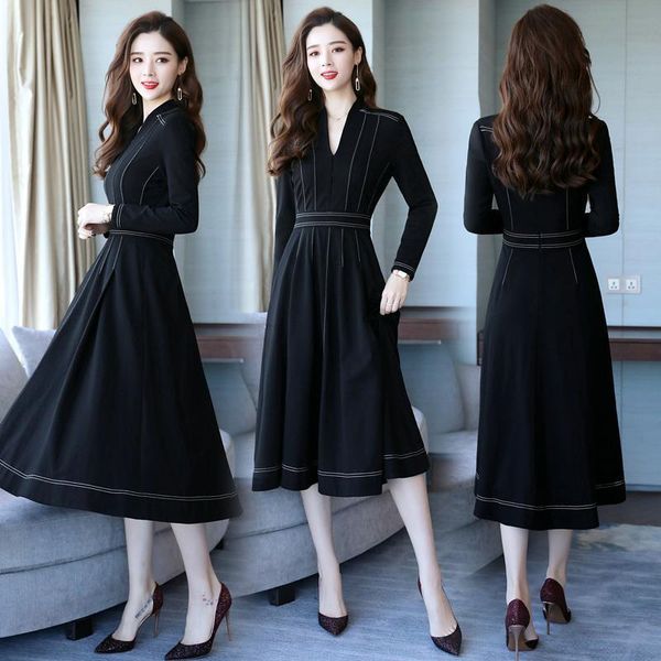 knitted dress, autumn dress, women's new style, high-strength long-sleeve v-neck skirt drop shipping good quality, Black;gray
knitted dress, autumn dress, women's new style, high-strength long-sleeve v-neck skirt drop shipping good quality, Black;gray