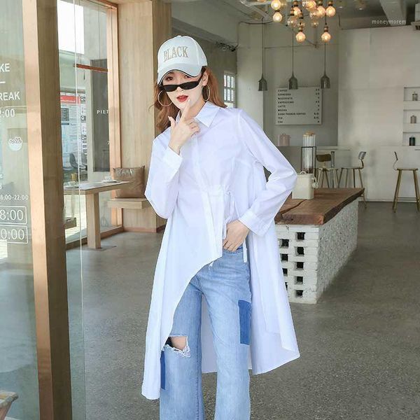 women's blouses & shirts europe autumn irregular women and fashion cotton casual wild long sleeve solid color shirt1, White
women's blouses & shirts europe autumn irregular women and fashion cotton casual wild long sleeve solid color shirt1, White