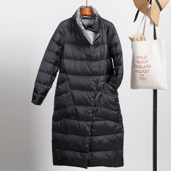 fitaylor white duck down ultra light jacket women winter double sided slim down coat single breasted parkas c1204, Black
fitaylor white duck down ultra light jacket women winter double sided slim down coat single breasted parkas c1204, Black