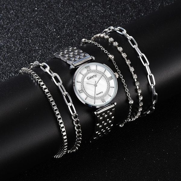 luxury 6pcs set watch women set brand luxury fashion diamond ladies wristwatches silver mesh strap female quartz watch reloj mujer fashi, Slivery;brown
luxury 6pcs set watch women set brand luxury fashion diamond ladies wristwatches silver mesh strap female quartz watch reloj mujer fashi, Slivery;brown