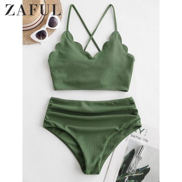 zaful women ribbed scalloped lace up ruched tankini swimwear high waisted spaghetti straps wire tankini sets sexy, White;black
zaful women ribbed scalloped lace up ruched tankini swimwear high waisted spaghetti straps wire tankini sets sexy, White;black