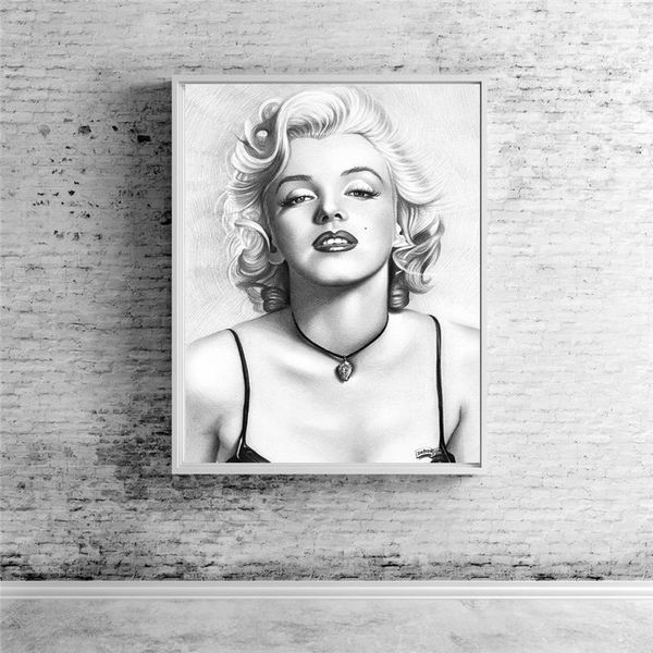 famous star woman black white canvas painting art wall pictures posters wall art poster modern home decor frameless1
famous star woman black white canvas painting art wall pictures posters wall art poster modern home decor frameless1