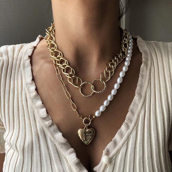 punk imitation pearl choker necklace collar statement gold color love heart lasso pendant necklace for women multilayerjewelry, Silver
punk imitation pearl choker necklace collar statement gold color love heart lasso pendant necklace for women multilayerjewelry, Silver