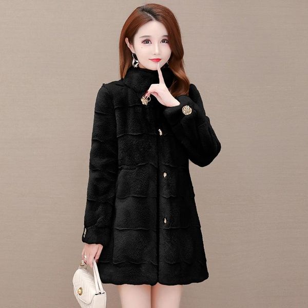 women's fur & faux 2021 winter mink plush woolen stand-up collar mid-length danish all-in-one coat ladies size m-3xl, Black
women's fur & faux 2021 winter mink plush woolen stand-up collar mid-length danish all-in-one coat ladies size m-3xl, Black