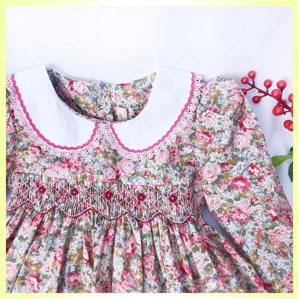 kids girls smocking dresses long sleeve floral princess dresses for girls baptism floral print clothes party for girl, Red;yellow
kids girls smocking dresses long sleeve floral princess dresses for girls baptism floral print clothes party for girl, Red;yellow