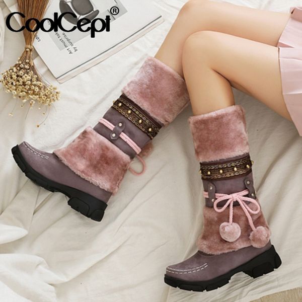 coolcept fashion bohemia snow boots woman high heels plush fur inside warm winter shoes women platform knee high botas size35-43 y1221, Black
coolcept fashion bohemia snow boots woman high heels plush fur inside warm winter shoes women platform knee high botas size35-43 y1221, Black