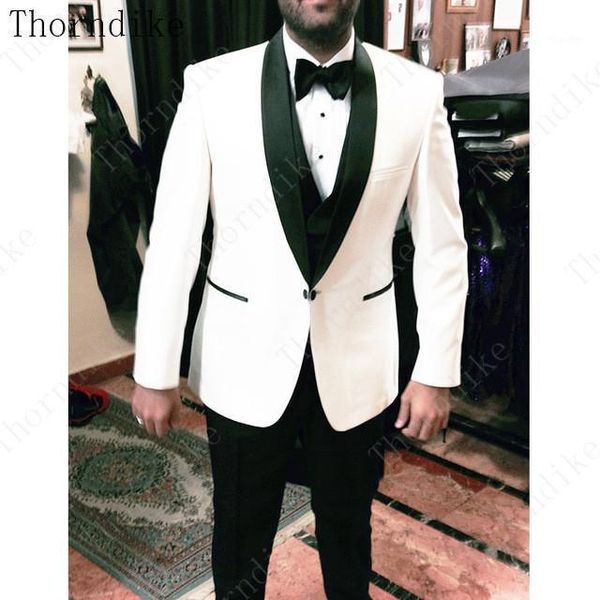 thorndike ivory wedding groom men suit black shawl lapel mens suits 3 pieces tailored man terno masculino (jacket+vest+pants)1, White;black
thorndike ivory wedding groom men suit black shawl lapel mens suits 3 pieces tailored man terno masculino (jacket+vest+pants)1, White;black