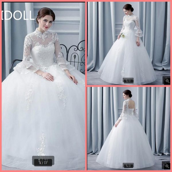 2021 attractive white tulle ball gown wedding dress high neck 3/4 sleeve puffy sleeve elegant wedding gowns hollow back bride dresses
2021 attractive white tulle ball gown wedding dress high neck 3/4 sleeve puffy sleeve elegant wedding gowns hollow back bride dresses