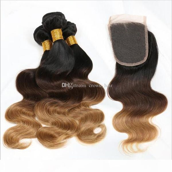 ombre hair extensions three tone brown blonde 1b 4 27 ombre brazilian body wave human hair weave bundles 4x4''closure with 3hair w, Black
ombre hair extensions three tone brown blonde 1b 4 27 ombre brazilian body wave human hair weave bundles 4x4''closure with 3hair w, Black