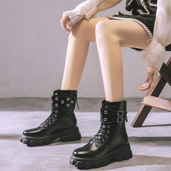boots winter retro gothic punk platform women lace up black leather ankle buckle strap zipper shoes botas mujer
boots winter retro gothic punk platform women lace up black leather ankle buckle strap zipper shoes botas mujer