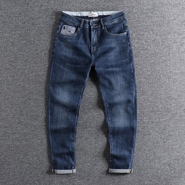 2021 micro cone slim leggings pocket embroidery trend jeans men's fashion casual pants cool trouser 0835, Blue
2021 micro cone slim leggings pocket embroidery trend jeans men's fashion casual pants cool trouser 0835, Blue