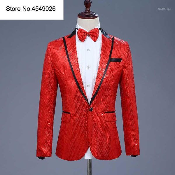 sequin men suit jacket blazer with bow tie red costume nightclub singer wedding grooms shiny blazers1, White;black
sequin men suit jacket blazer with bow tie red costume nightclub singer wedding grooms shiny blazers1, White;black