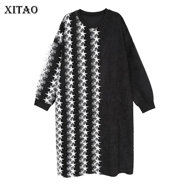 xitoa stars patchwork casual dress women winter tide fashion new style o neck collar long sleeve pullover elegant dress gcc4218, Black;gray
xitoa stars patchwork casual dress women winter tide fashion new style o neck collar long sleeve pullover elegant dress gcc4218, Black;gray