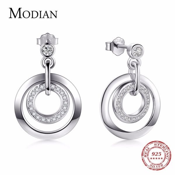 modian real 925 sterling silver classic circle stud earrings clear cz luxury jewelry for women christmas gift 200923, Golden;silver
modian real 925 sterling silver classic circle stud earrings clear cz luxury jewelry for women christmas gift 200923, Golden;silver