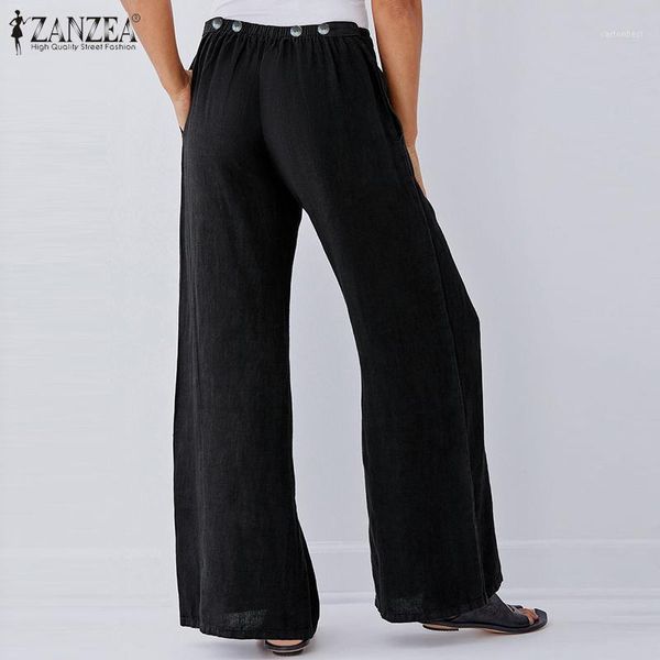 women's pants & capris zanzea 2021 fashion women solid wide leg trousers ladies casual elastic waist loose pockets bottoms streetwear p, Black;white
women's pants & capris zanzea 2021 fashion women solid wide leg trousers ladies casual elastic waist loose pockets bottoms streetwear p, Black;white