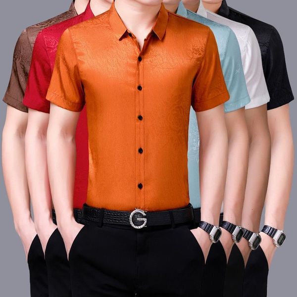 mens floral shirts new 2020 summer silk clothes short sleeve male casual soft silk satin dress shirt, White;black
mens floral shirts new 2020 summer silk clothes short sleeve male casual soft silk satin dress shirt, White;black