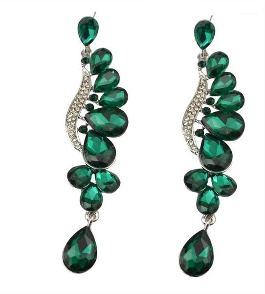 5 colors wedding jewelry rhinestone style wedding earrings luxury glaring green crystals water drop leaves jewelry earring1, Silver
5 colors wedding jewelry rhinestone style wedding earrings luxury glaring green crystals water drop leaves jewelry earring1, Silver
