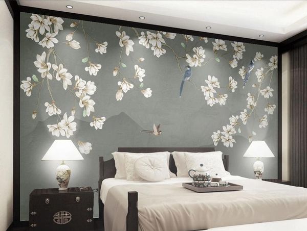 chinese 3d customized wallpaper retro hand-painted flower and bird magnolia wallpapers sofa background wall decoration painting
chinese 3d customized wallpaper retro hand-painted flower and bird magnolia wallpapers sofa background wall decoration painting
